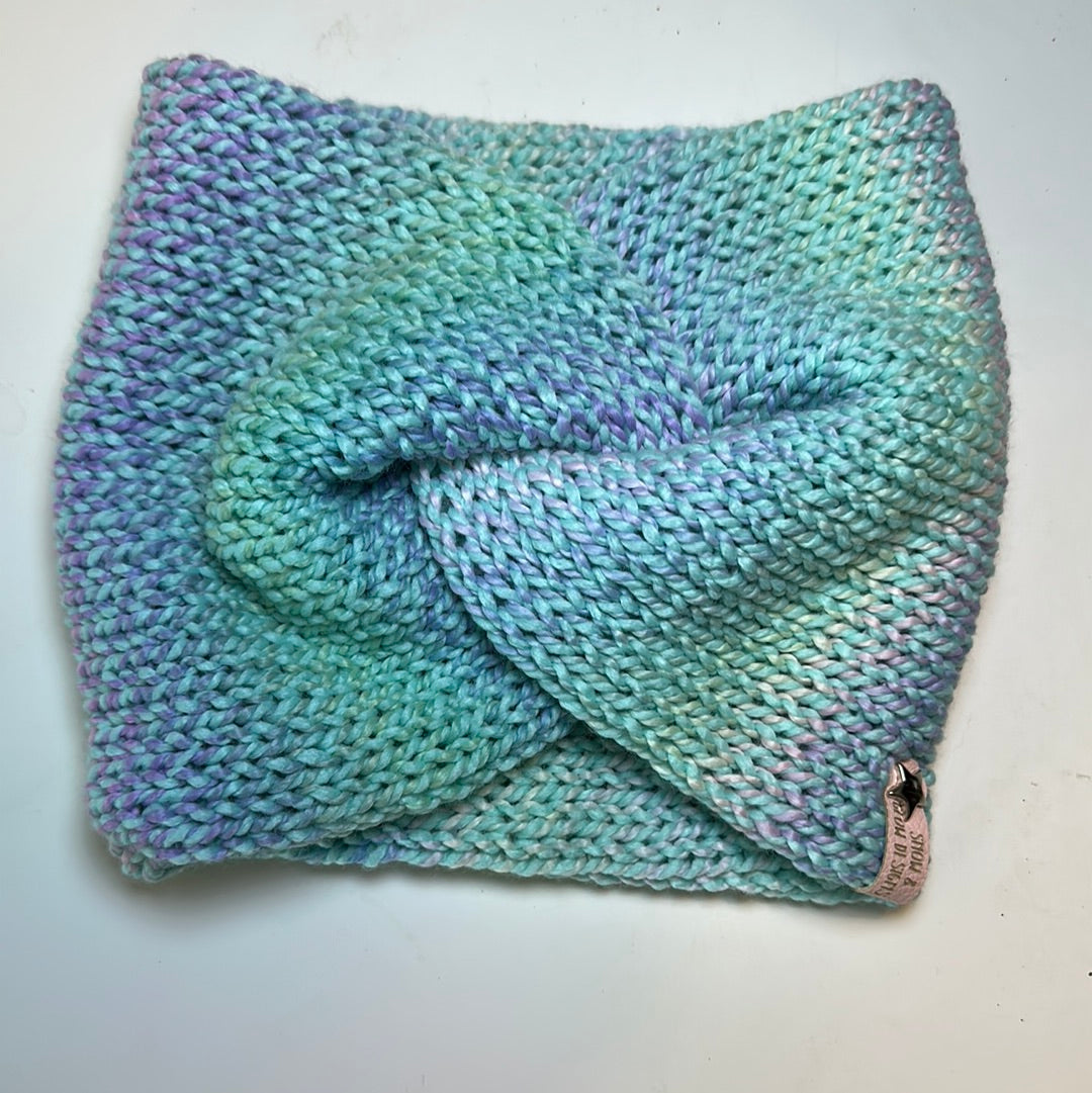 Handmade Headwarmer! Pastel Teal Ombre!