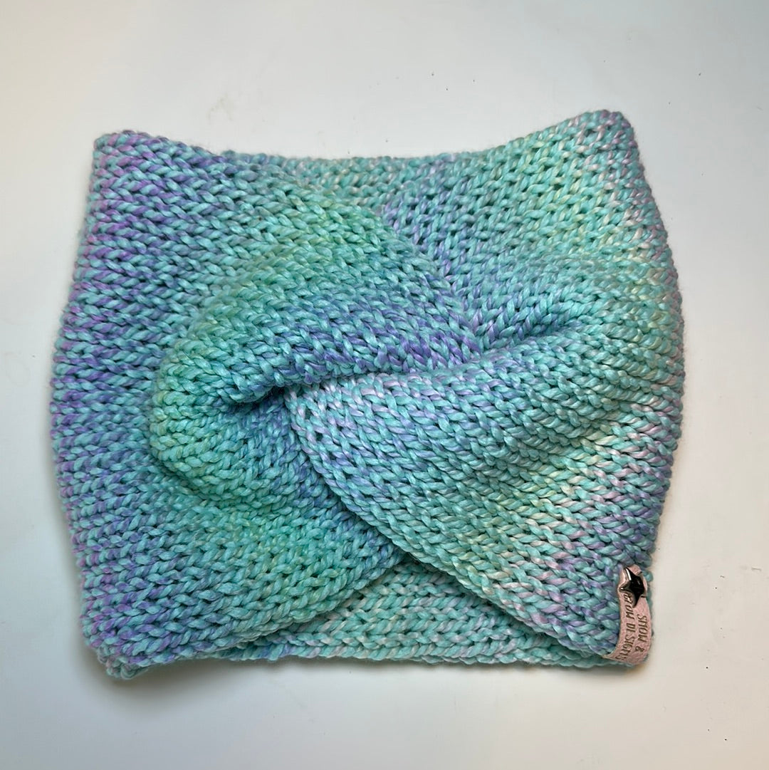 Handmade Headwarmer! Pastel Teal Ombre!