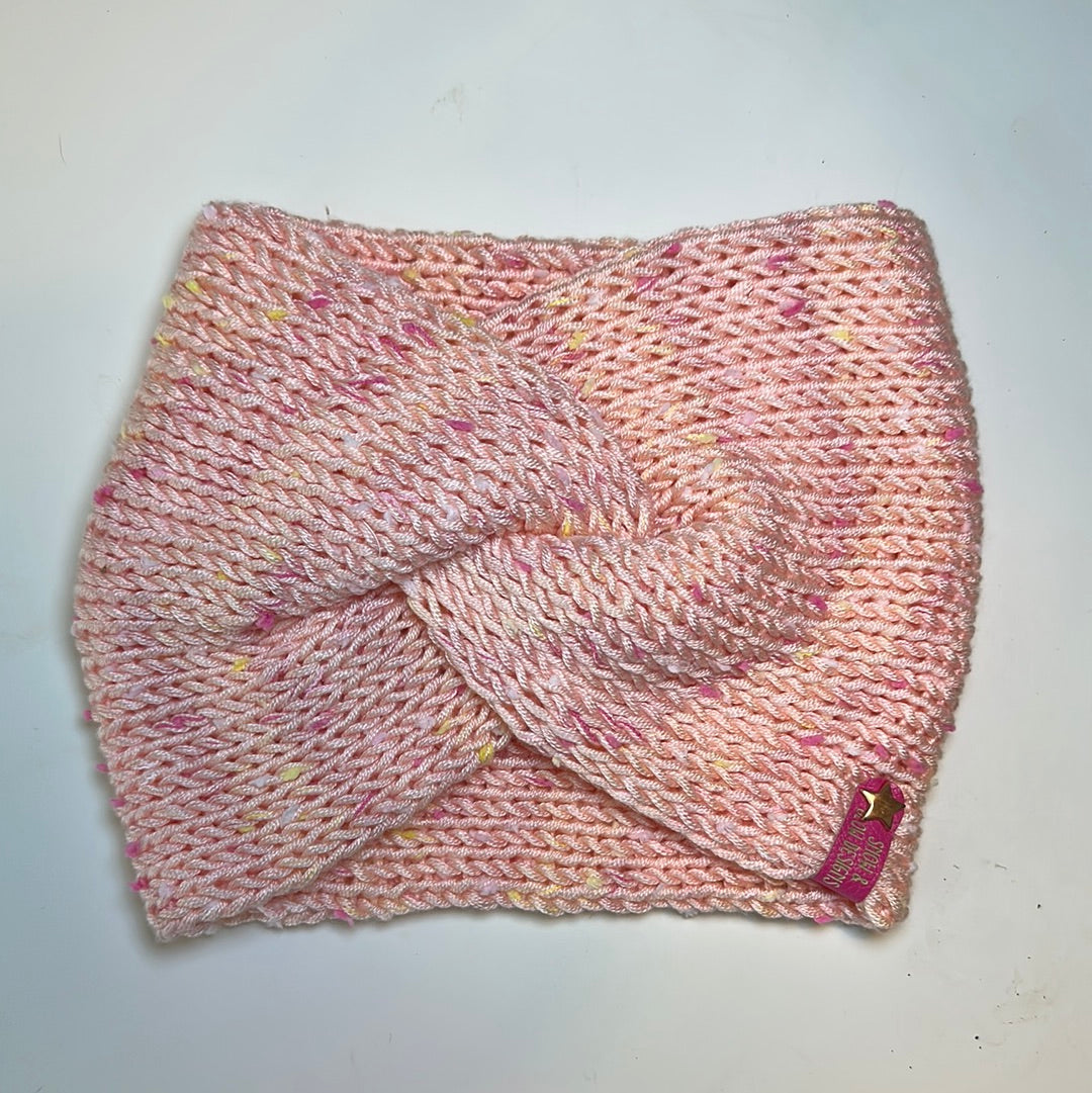 Handmade Headwarmer! Pink with Speckles!