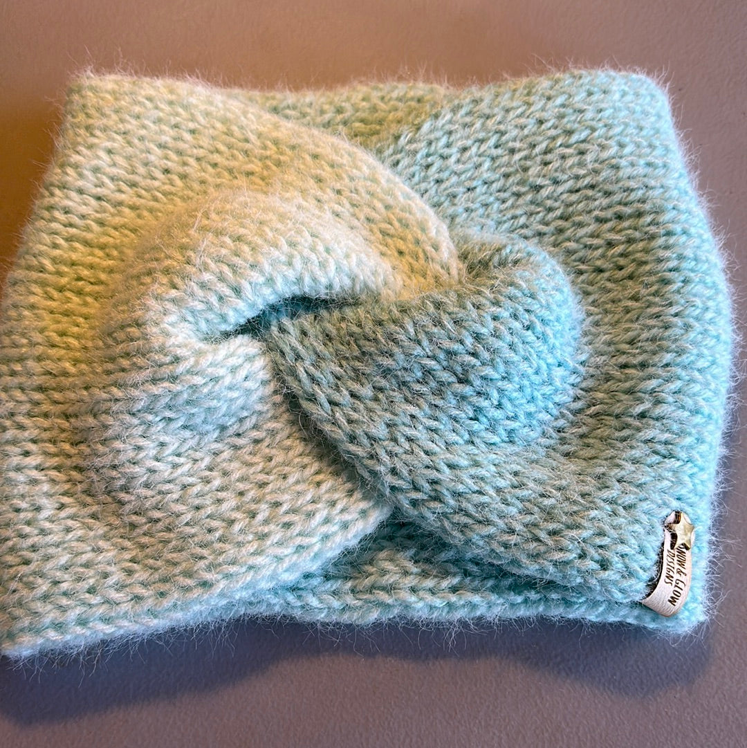 Handmade Headwarmer! Fuzzy Light Blue!