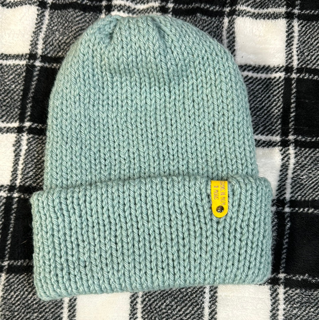 Handmade Beanie! Wool Blend! Light Teal