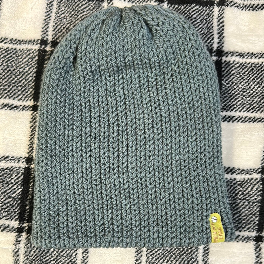 KIDS - Handmade Beanie! Blue Gray!