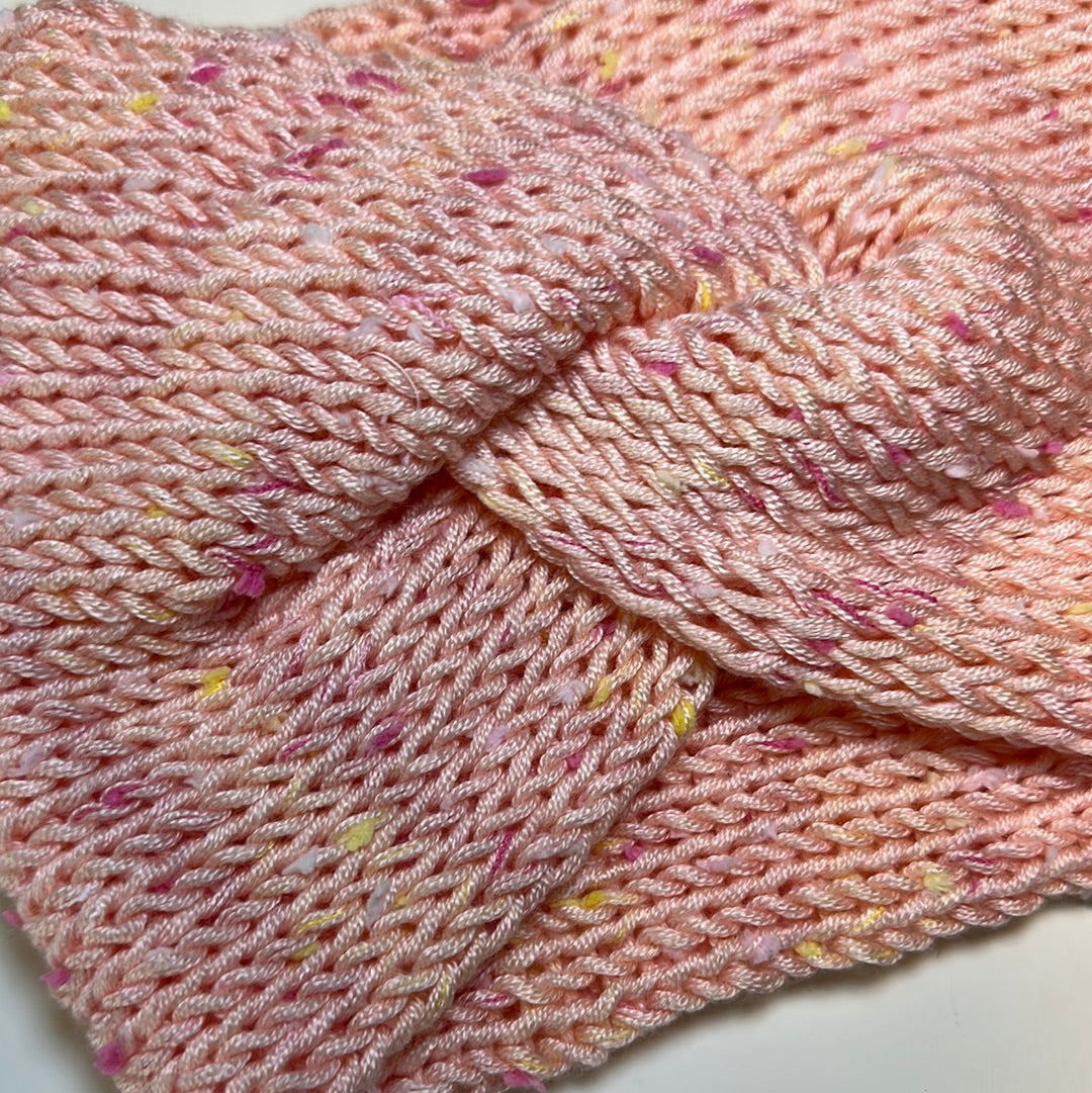 Handmade Headwarmer! Pink with Speckles!