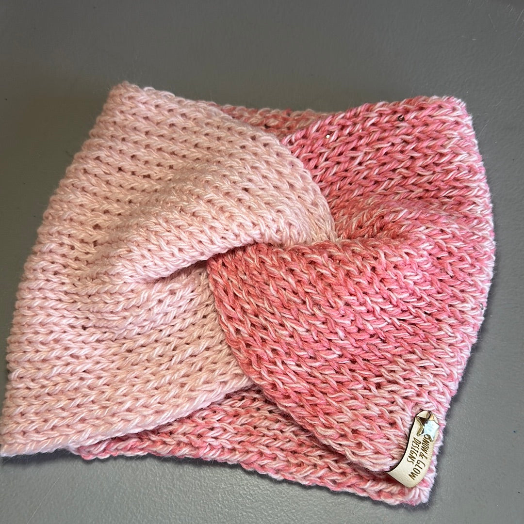 Handmade Headwarmer! Light Pink Ombre