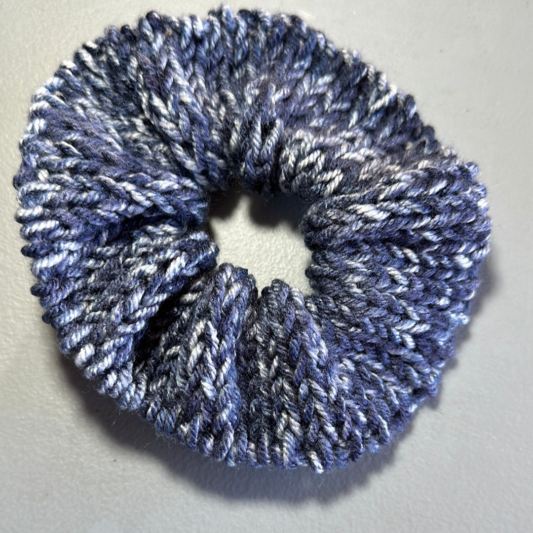 Handmade Scrunchie! Navy Pattern!