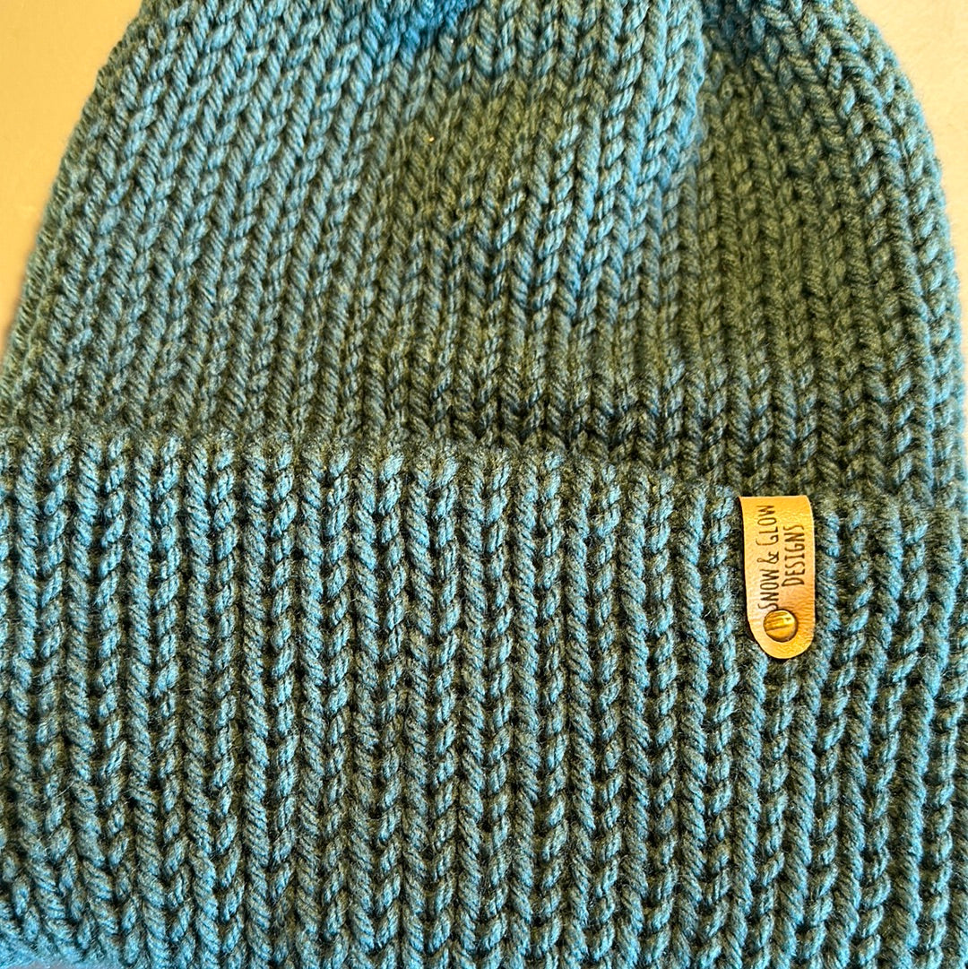 Handmade Beanie! Dark Country Blue!