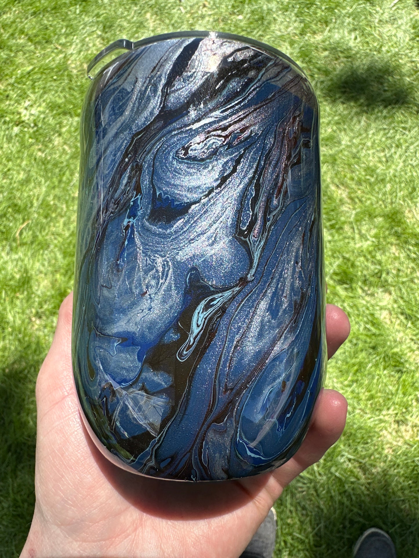 Hydro Dipped Wine Cup! Deal With It - Blues!