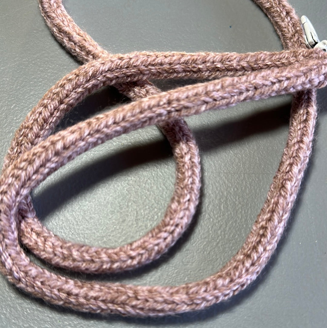 Knitted Lanyard with Clasp! Rose Marl