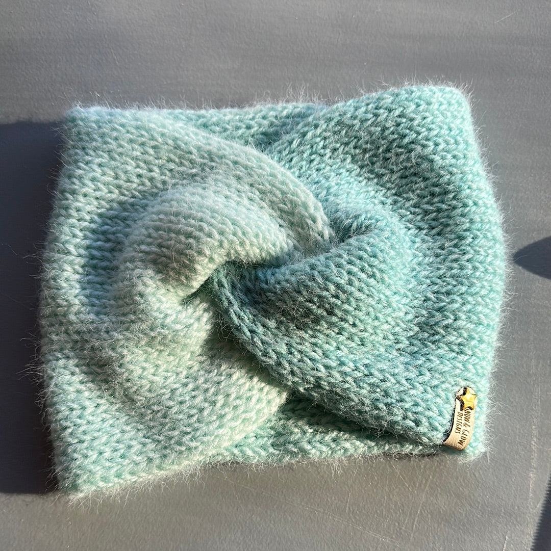 Handmade Headwarmer! Fuzzy Light Blue!