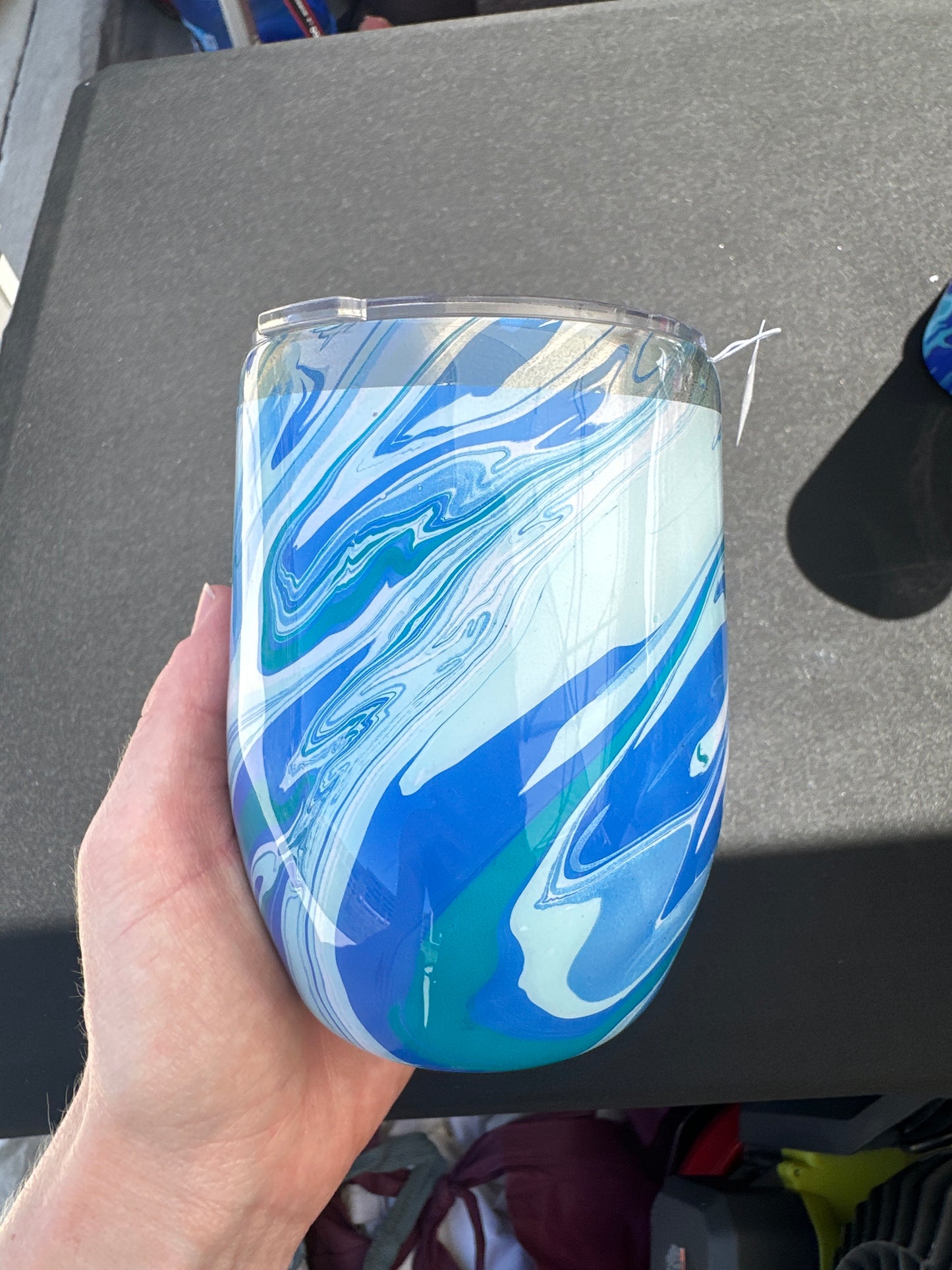 Hydro Dipped Wine Cup! Blues!