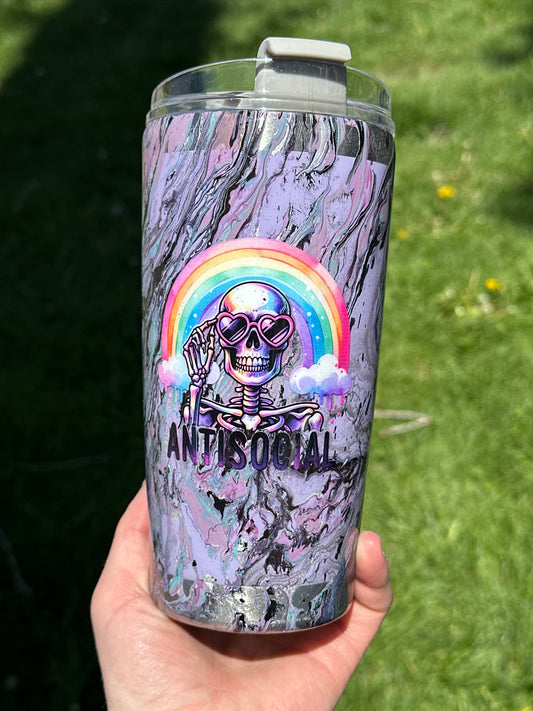 Hydro Dipped Tumbler! Antisocial!