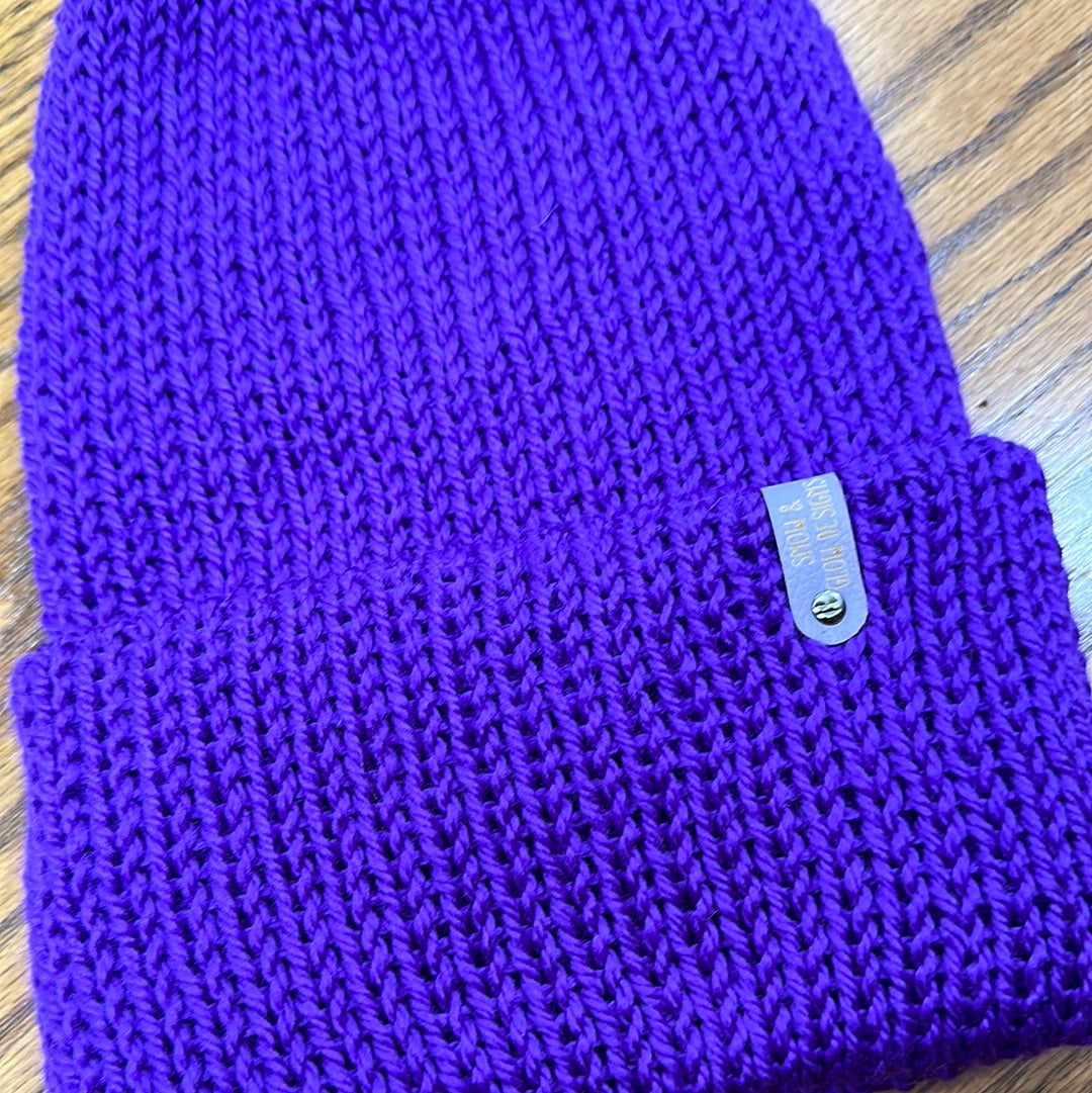 Handmade Beanie! Metallic Electric Purple!