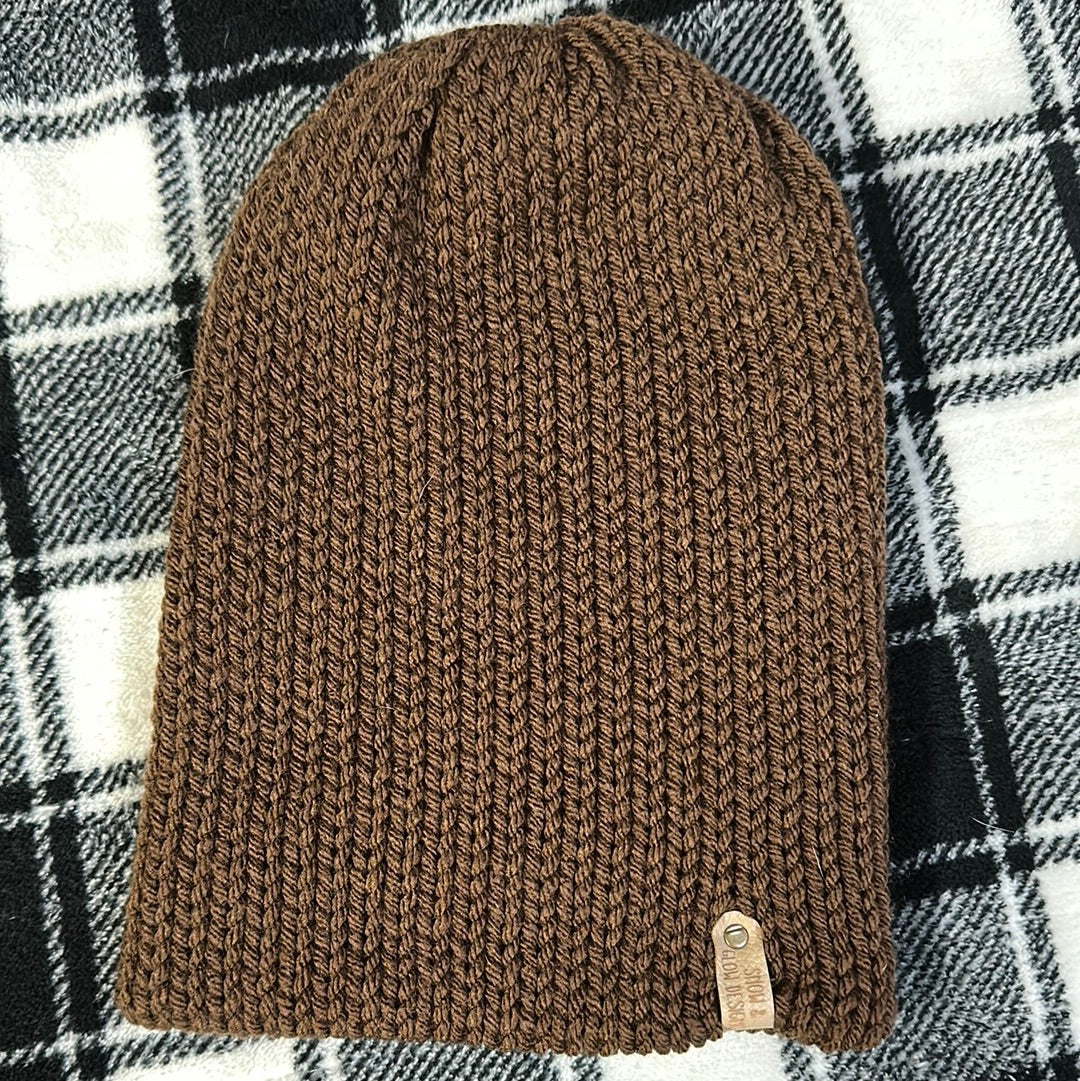 Handmade Beanie! Dark Brown!