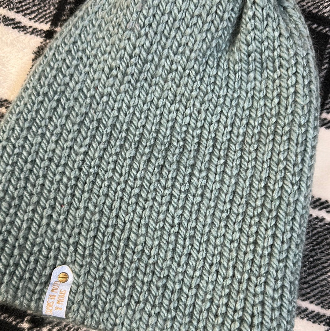 KIDS - Handmade Beanie! Light teal! Alpaca blend!