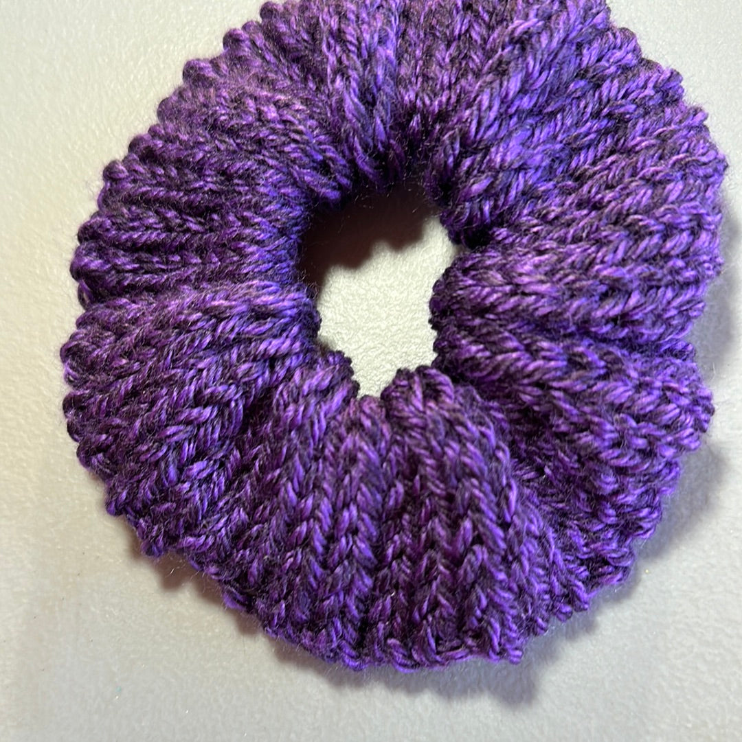 Handmade Scrunchie! Dark Purple Marl!