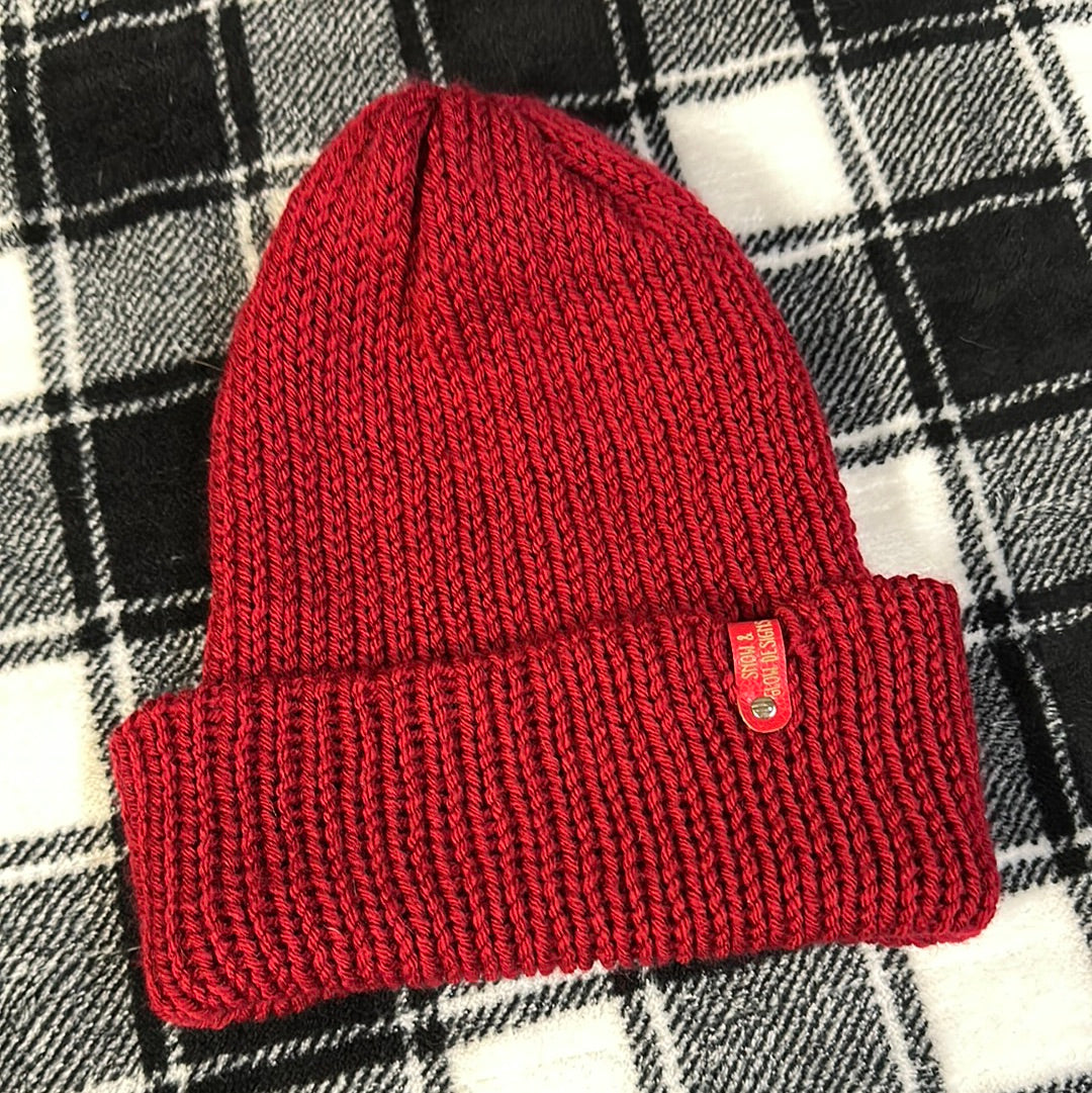 Handmade Beanie! Dark Red! Lightweight!