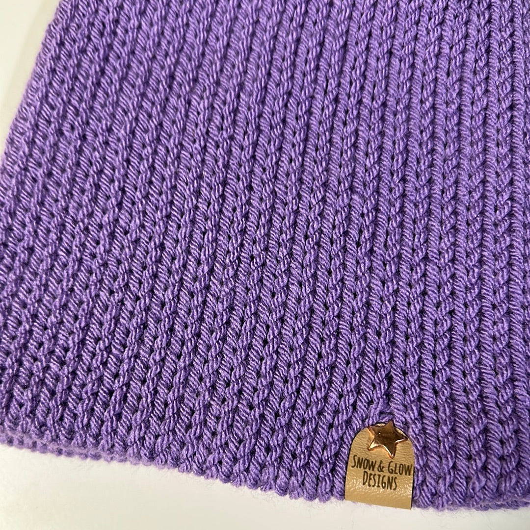 Handmade Beanie! Purple!