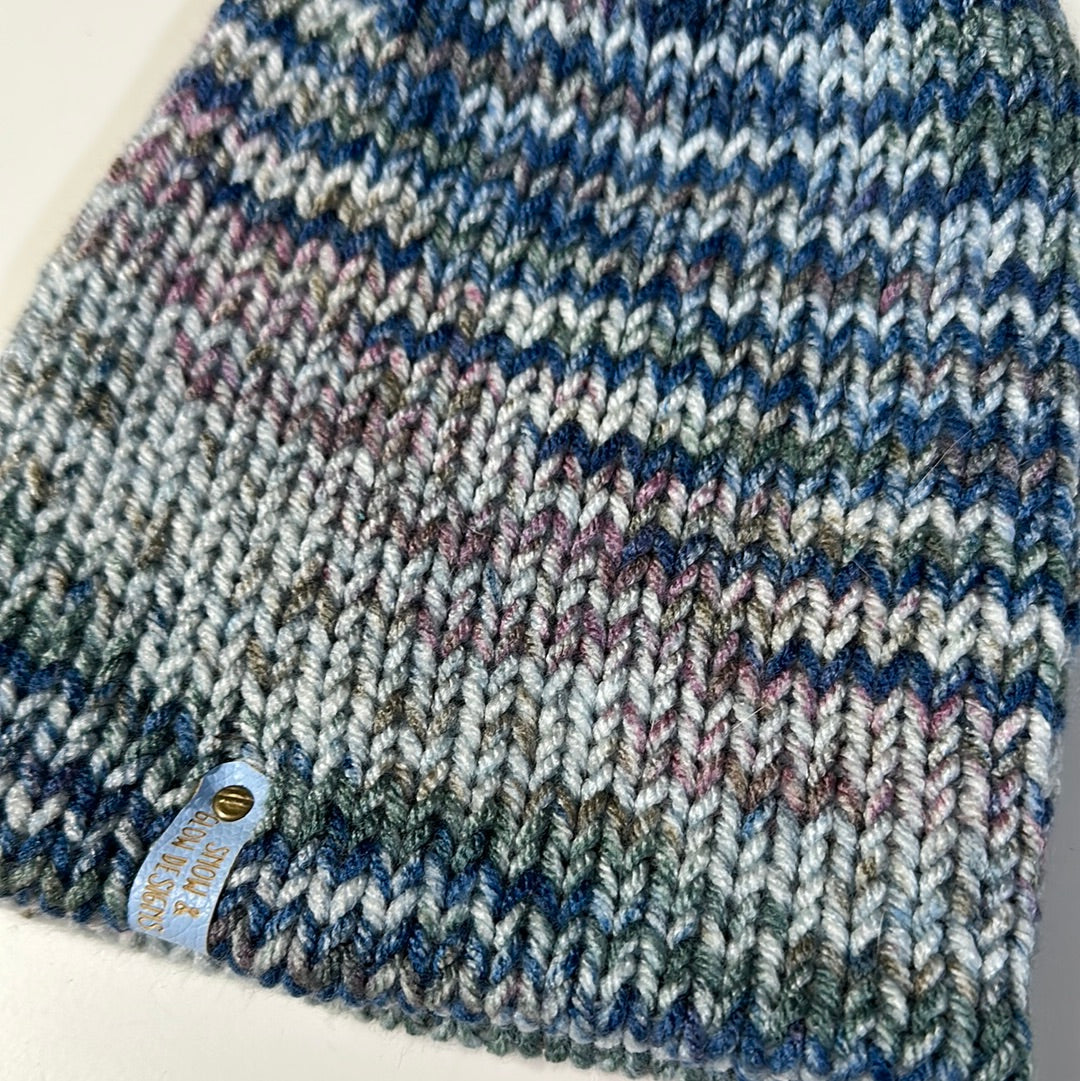 KIDS - Handmade Beanie! Blues, purples and gray!