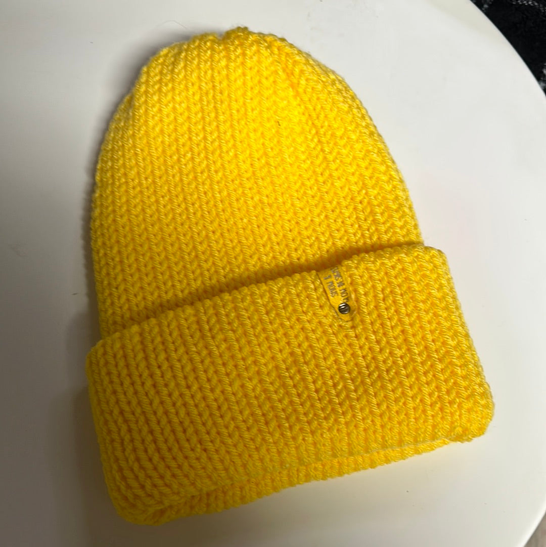 Handmade Beanie! Yellow!