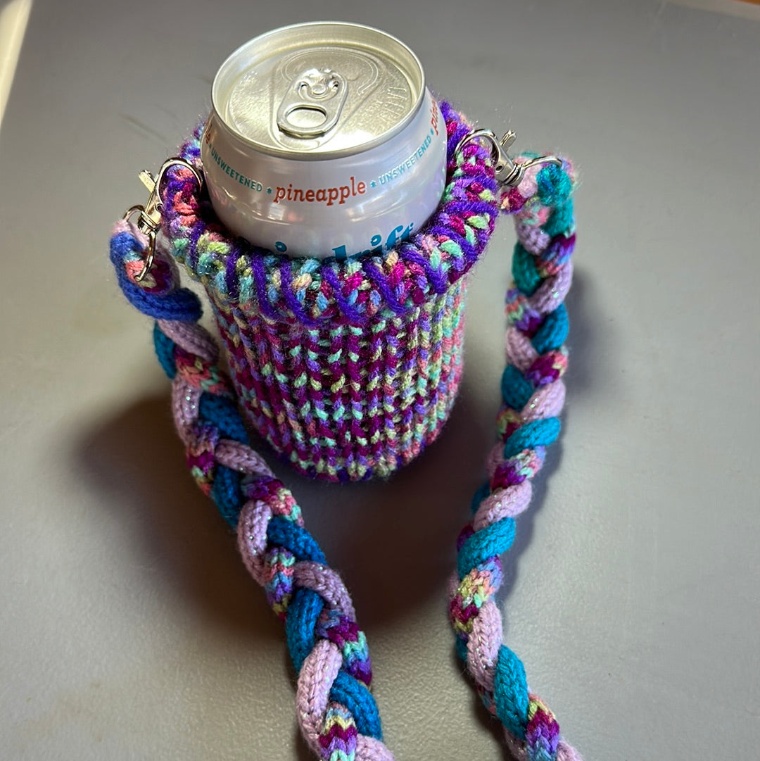 Hanging Coozie! Rainbow Pattern!