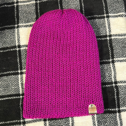 Handmade Beanie! Magenta!