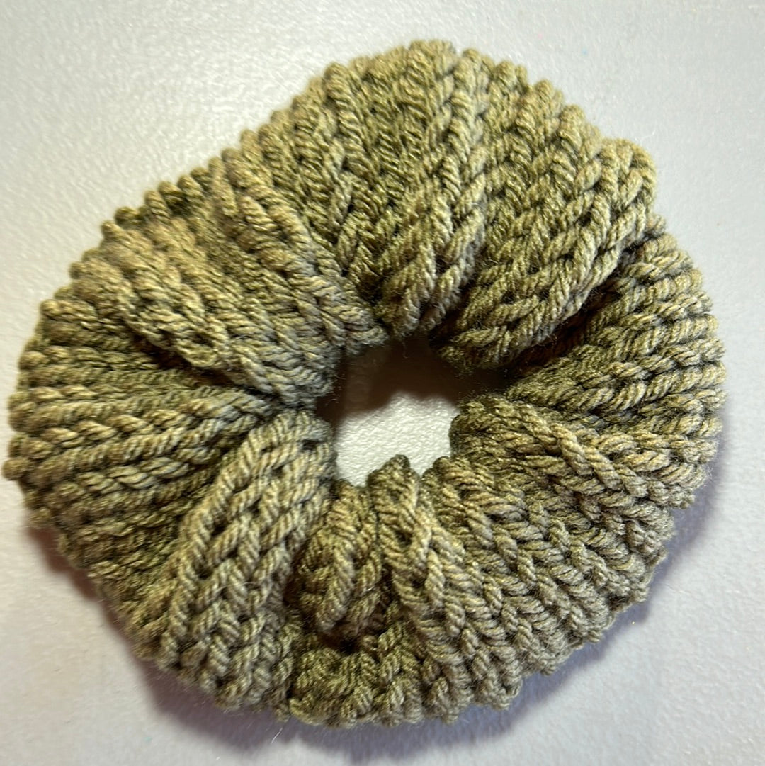 Handmade Scrunchie! Dark Olive Gray!