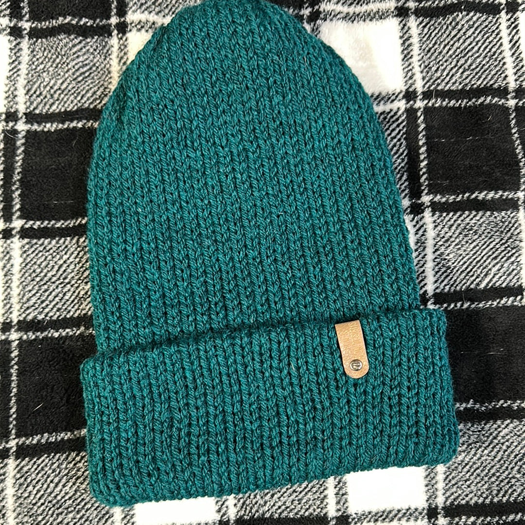 Handmade Beanie! Wool Blend! Dark Teal