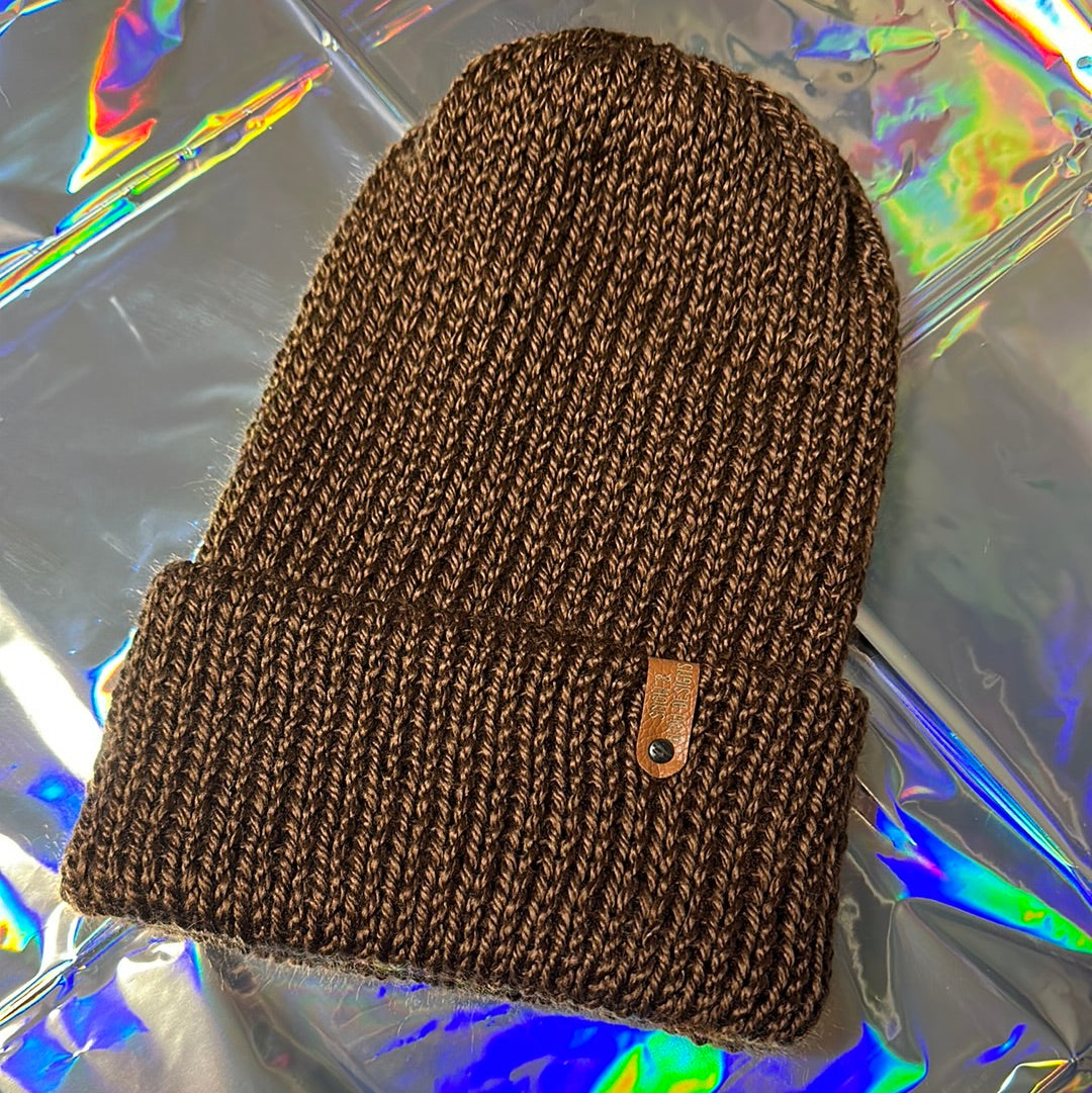 Handmade Beanie! Metallic Brown!