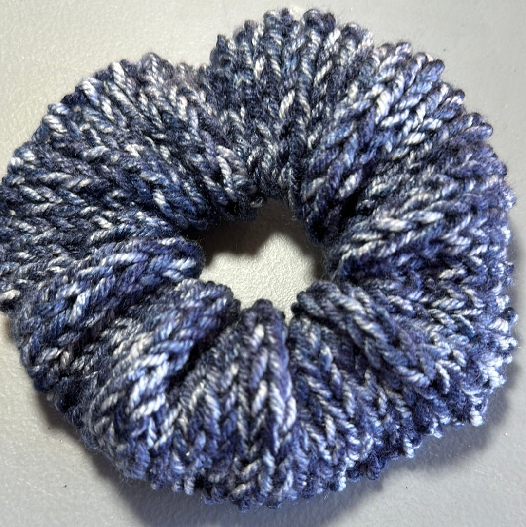 Handmade Scrunchie! Navy Pattern!