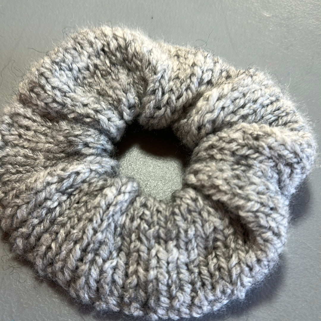 Handmade Scrunchie! Fuzzy Gray!