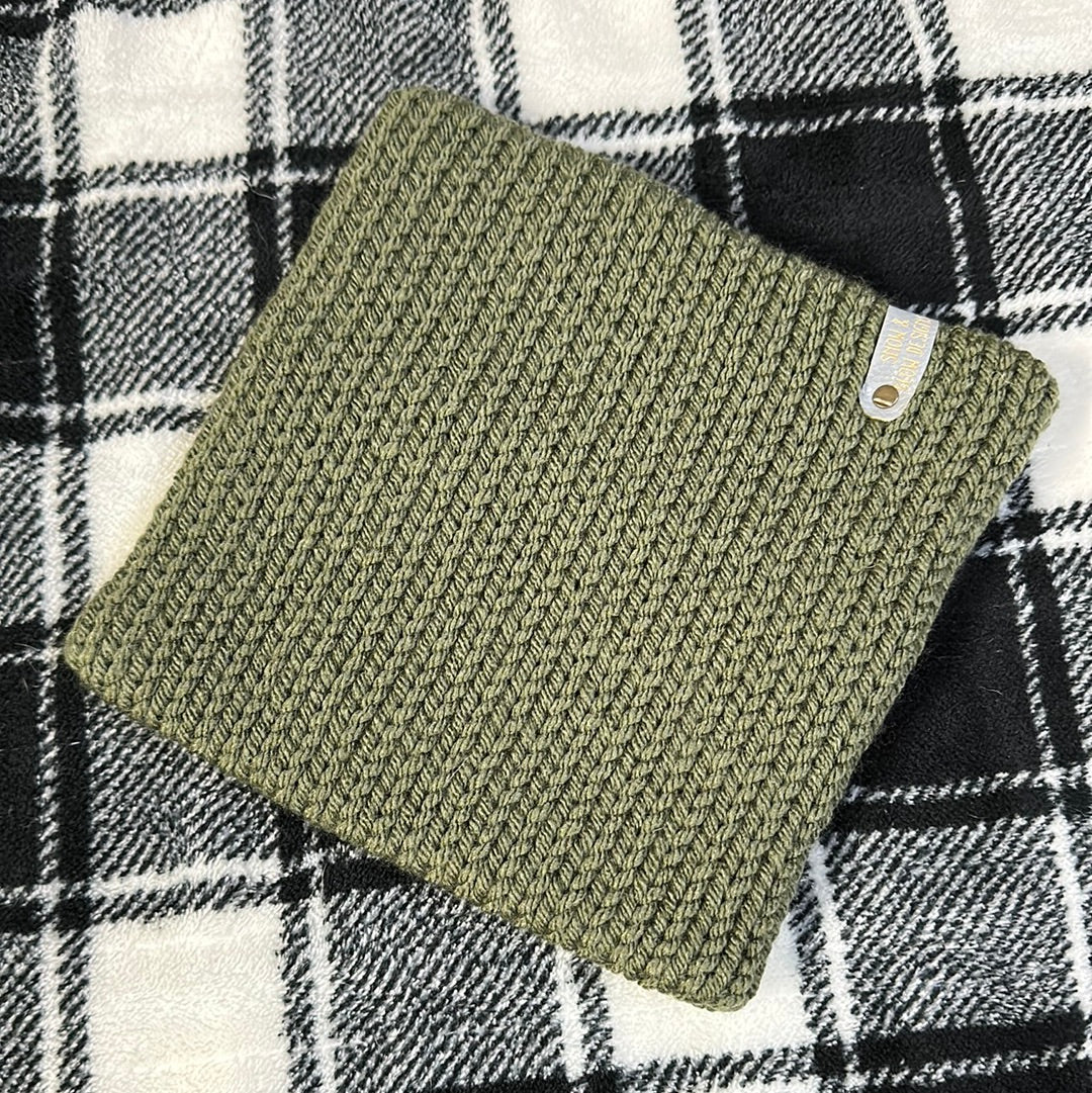 Handmade Neck Warmer! Dark Olive! - Medium