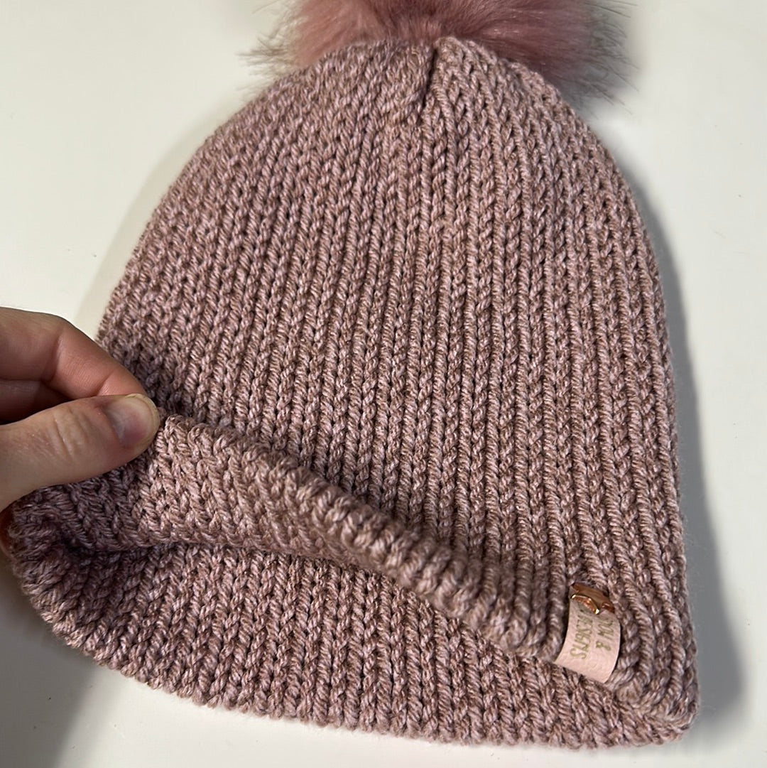 KIDS - Handmade Beanie! Light pink marl!