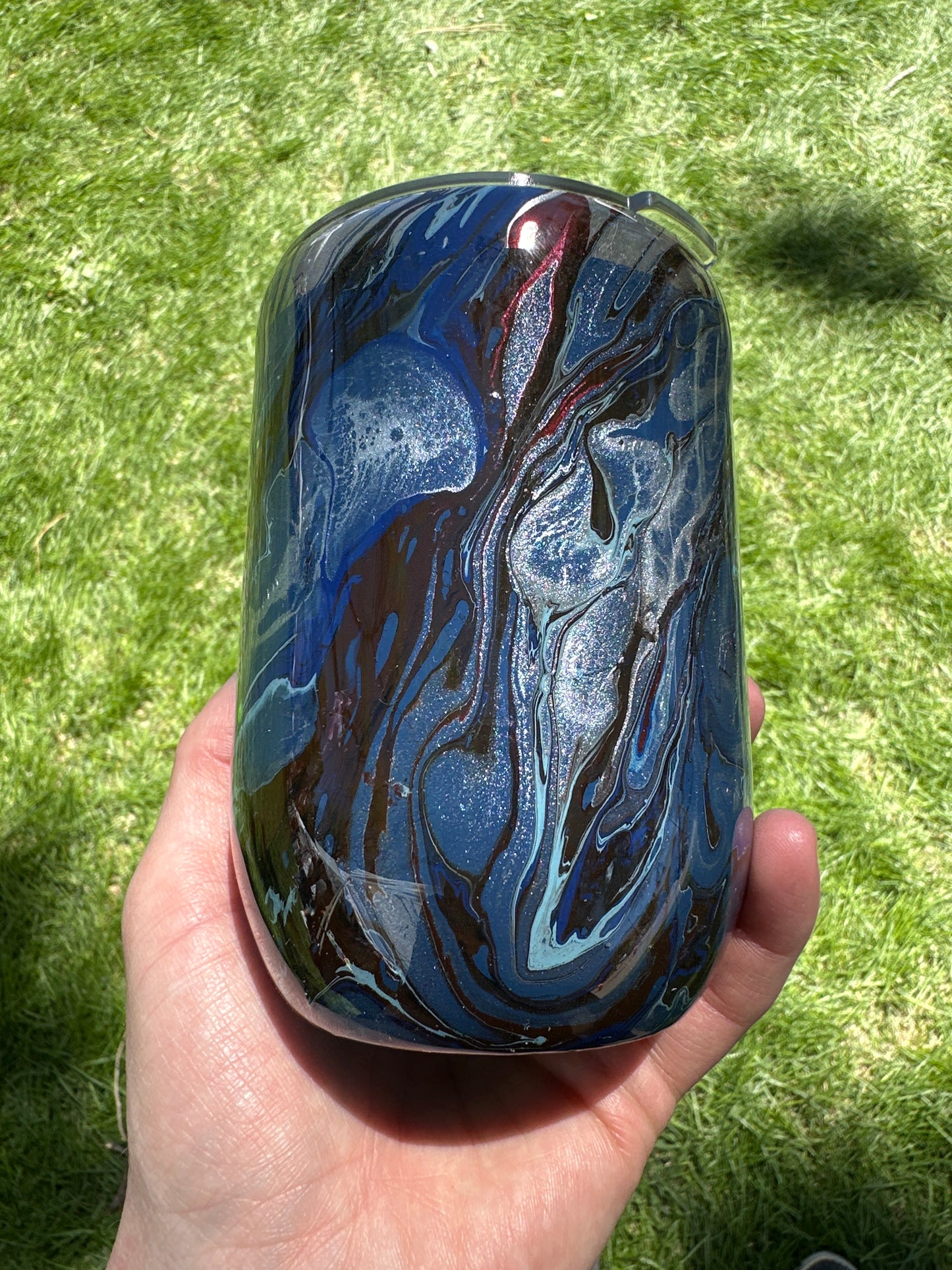 Hydro Dipped Wine Cup! Deal With It - Blues!