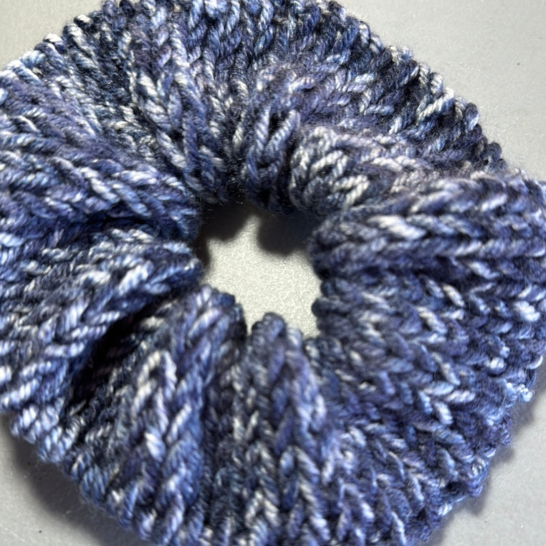 Handmade Scrunchie! Navy Pattern!