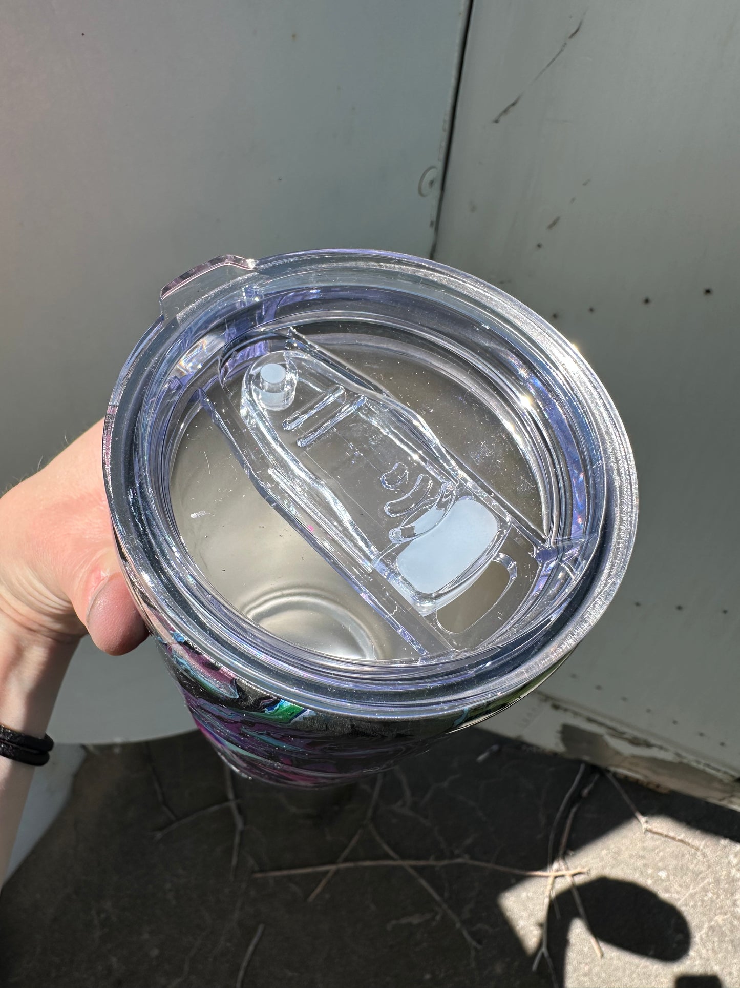 Hydro Dipped Tumbler! Stay Weird- Blues & Purples!