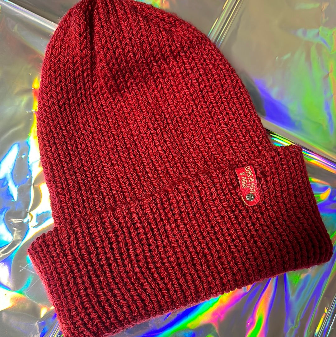 Handmade Beanie! Dark Red! Lightweight!